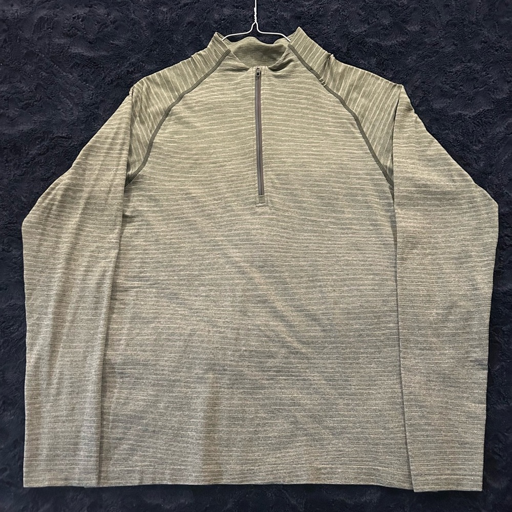 Lululemon Olive Green Quarter-Zip Pullover
